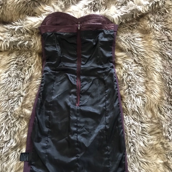 Gestuz Strapless Leather Dress - Picture 4 of 8
